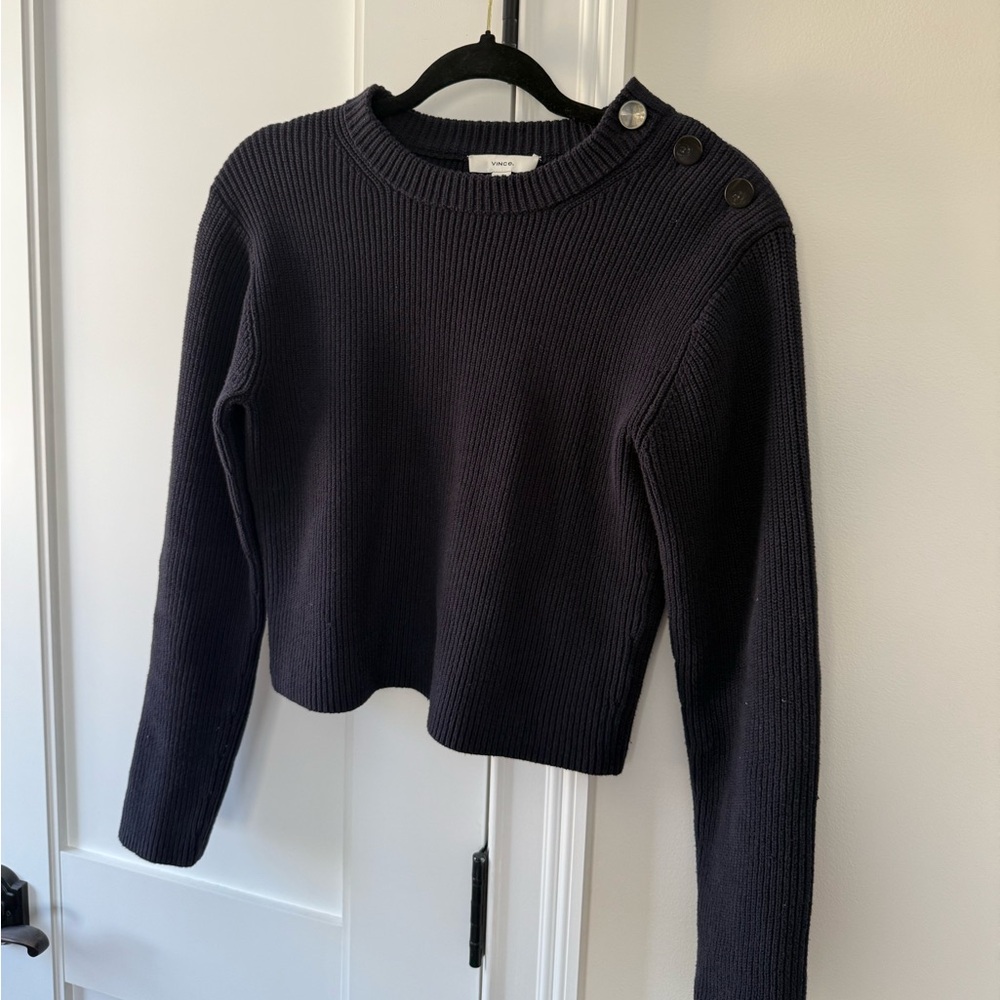 Beautiful Vince Button Shoulder Cotton Blend Sweater😍 - Picture 14 of 17